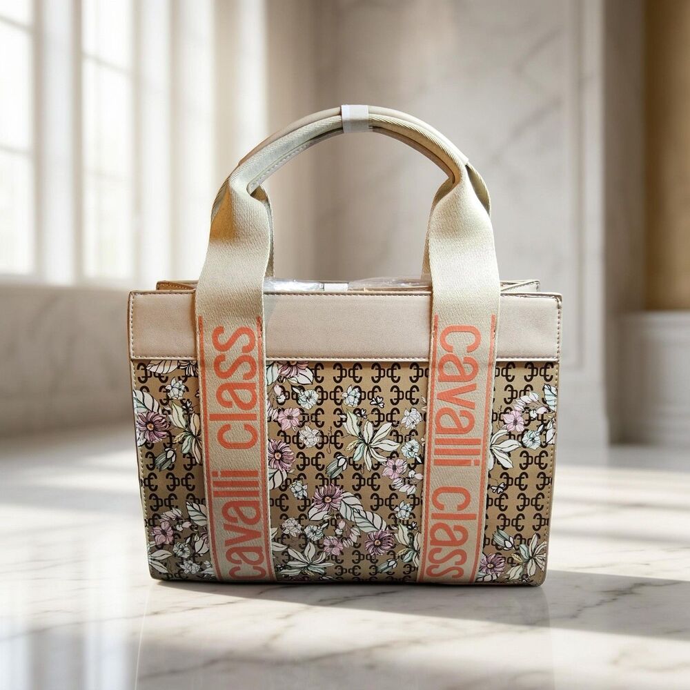NWT Cavalli Class Serafina Large Top Handle Tote Floral